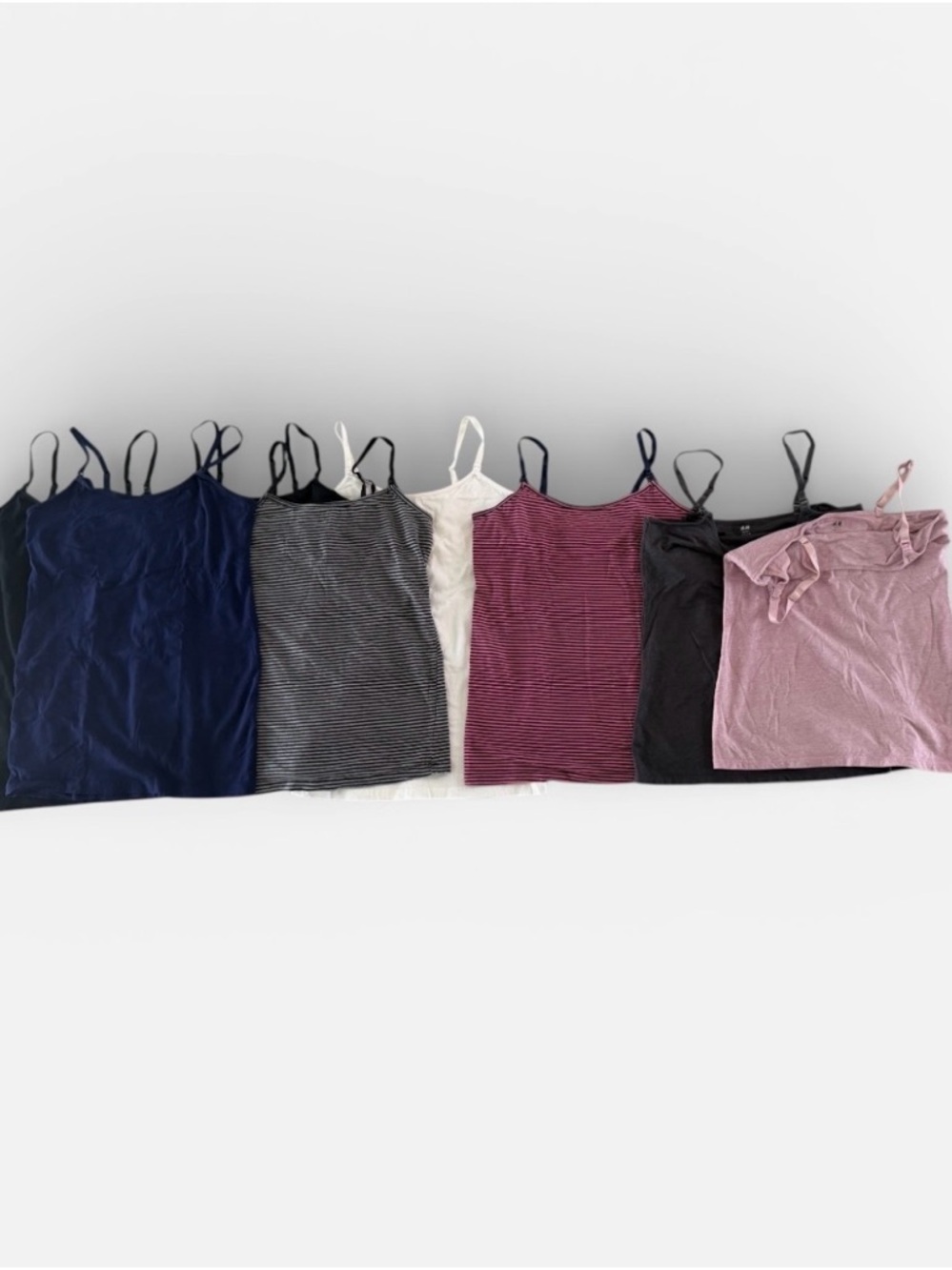 Nursing Women’s Strappy Tank Top - Multi Color Pack 6 motherhood, 2 H&M